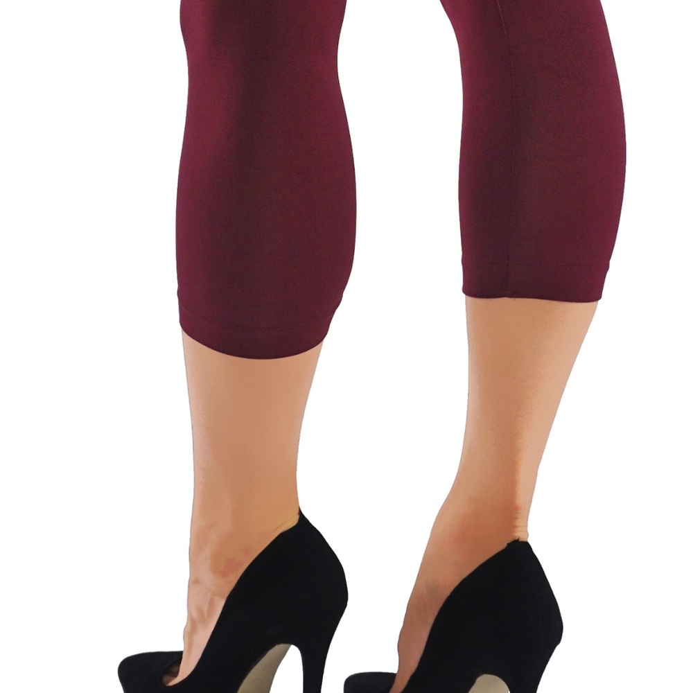 Casual Light weight Leggings Burgundi - Picture 3 of 3